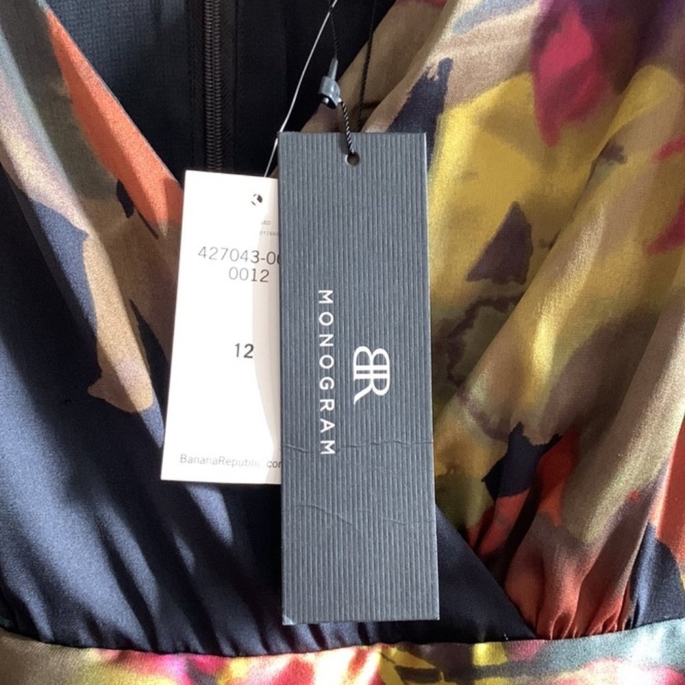 Banana Republic Black Maxi Dress with Multicolor Floral Design - Picture 12 of 16